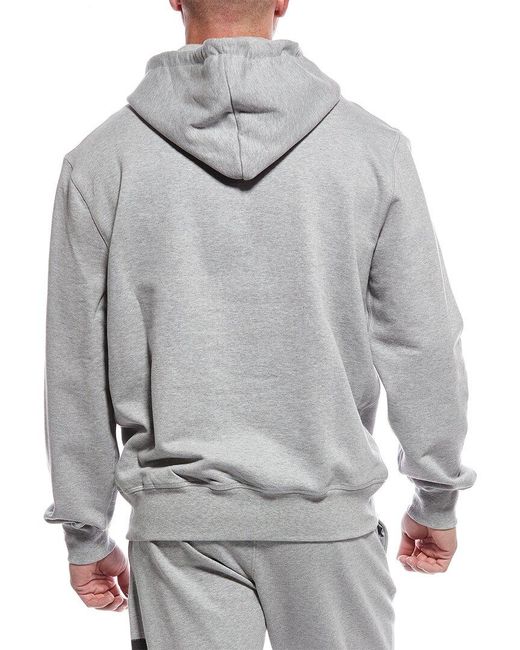 McQueen Gray Jersey Graffiti Print Hoodie for men