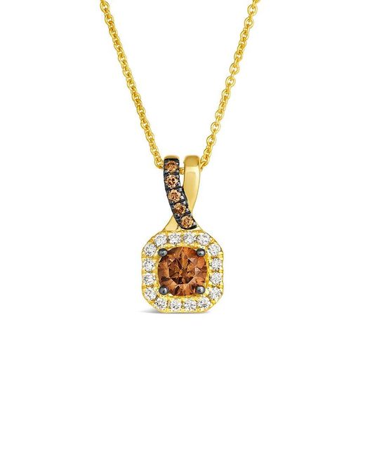 Le Vian Metallic Le Vian 14K 0.50 Ct. Tw. Diamond Drop Pendant Necklace