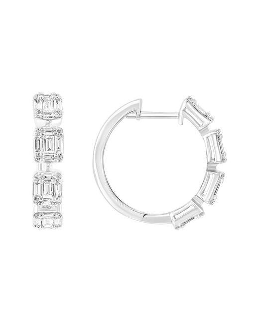 Effy Fine Jewelry White 14K 0.76 Ct. Tw. Diamond Earrings