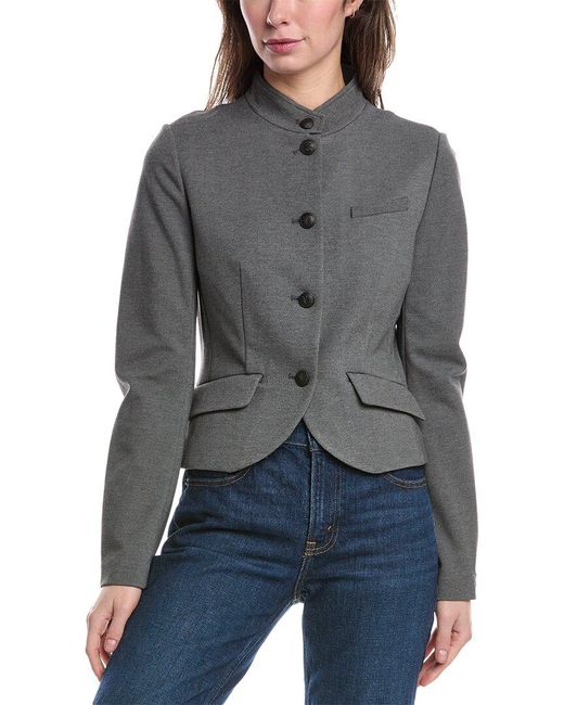 Rag & Bone Gray Slade Cropped Ponte Blazer