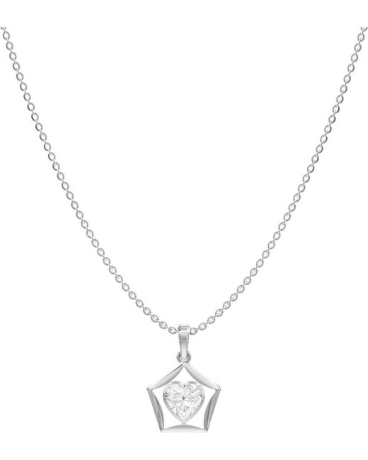 Lab Grown Diamonds Metallic 14K 1.50 Ct. Tw. Lab-Grown Diamond Necklace