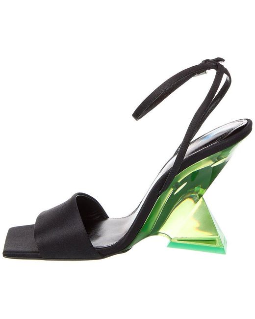 The Attico Black Cheope Satin Sandal