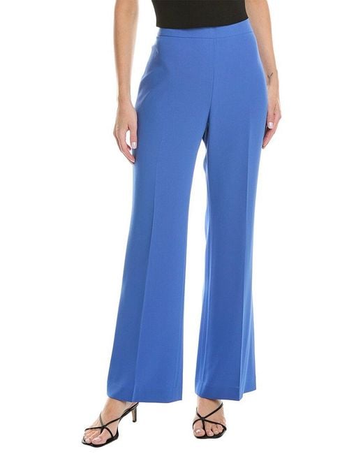 Lafayette 148 New York Blue Gates Wool-Blend Pant