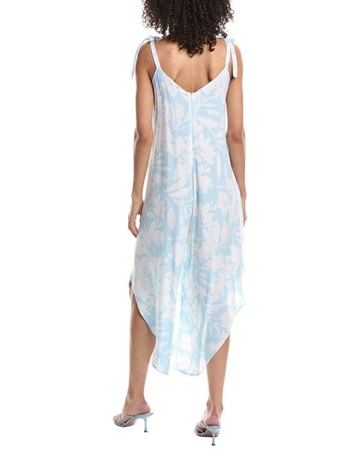Vince Camuto Blue Tie Strap Wide Leg Jumpsuit