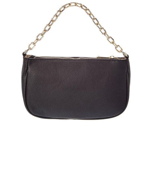 Italian Leather Black Beatrice Leather Top Handle Bag