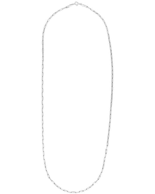 Italian Silver White Chain Necklace for men