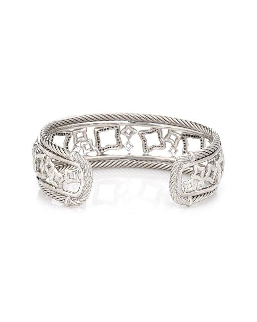 David Yurman White Quatrefoil 0.50 Ct. Tw. Diamond Cuff Bracelet (Authentic Pre-Owned)