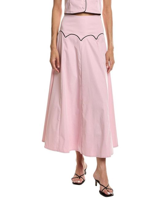 To My Lovers Pink Solid Maxi Skirt