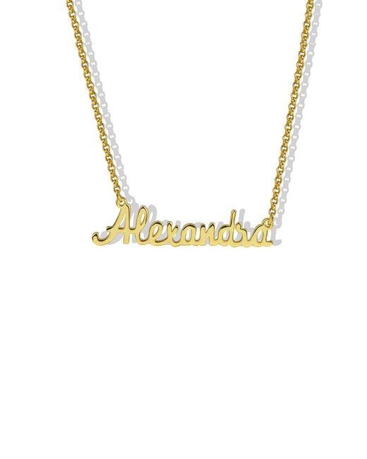 Argento Vivo Metallic 18k Over Silver Alexandra Script Necklace