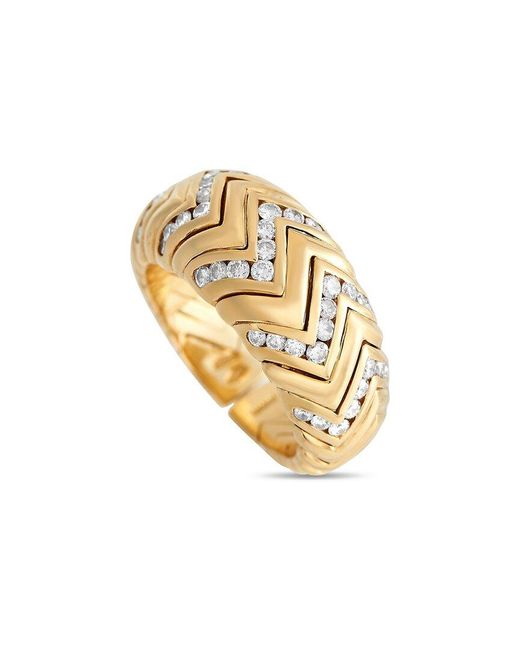 BVLGARI 18K 0.65 Ct. Tw. Diamond Spiga Ring Authentic Pre Owned in Metallic Lyst Canada