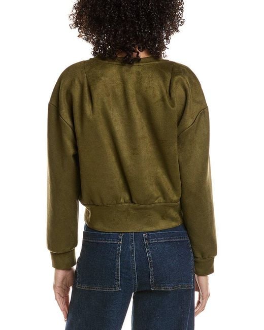 Kenneth Cole Green Sueded Scuba Top