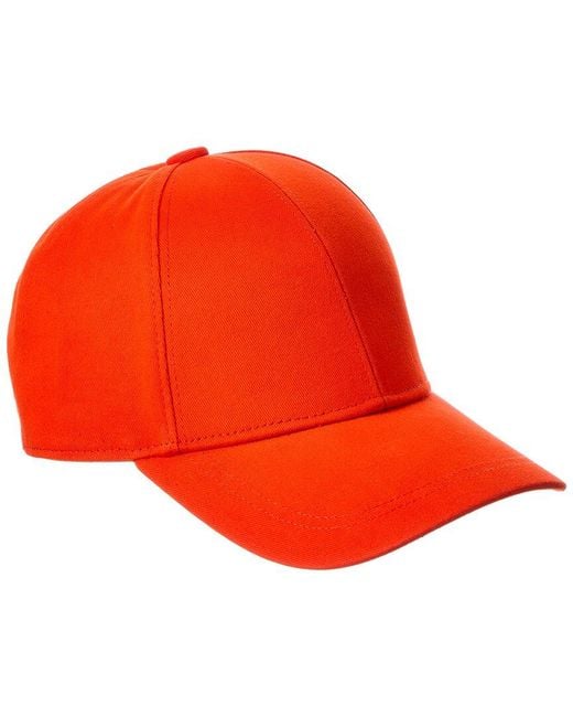 Bruno Magli Red Twill Baseball Cap