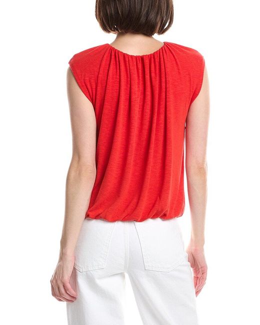 Michael Stars Red Cindy Bubble Top