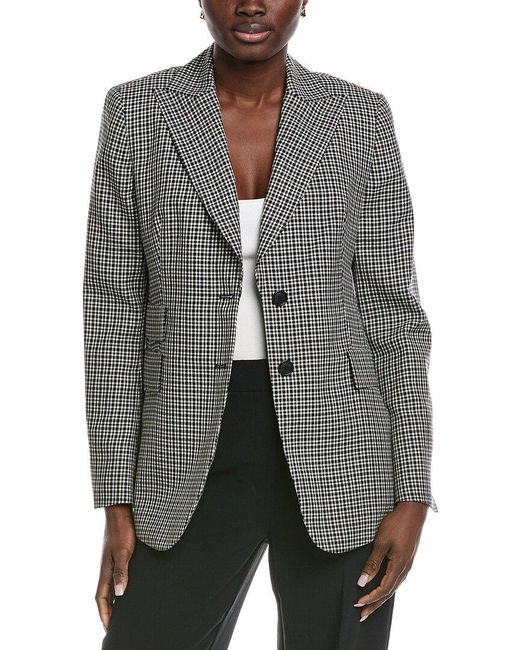 Akris Gray Percival Wool Blazer