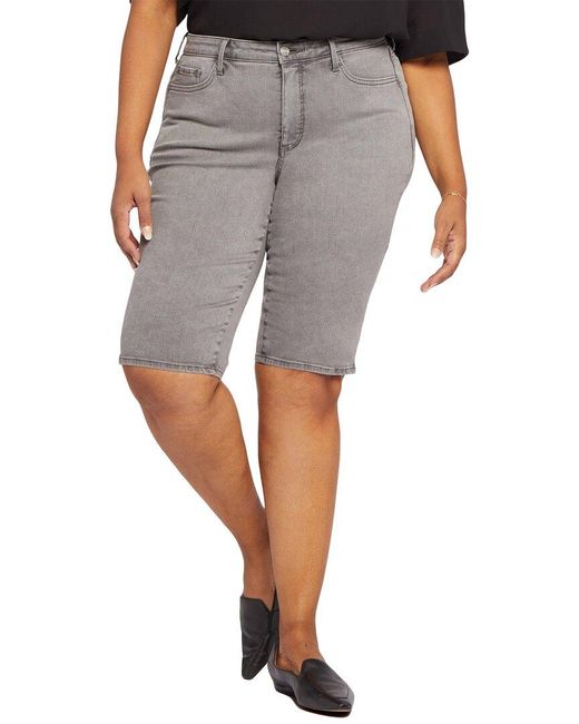 NYDJ Gray Plus Bike Capri Palmas Jean