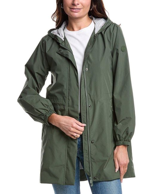 Save The Duck Green Raincoat