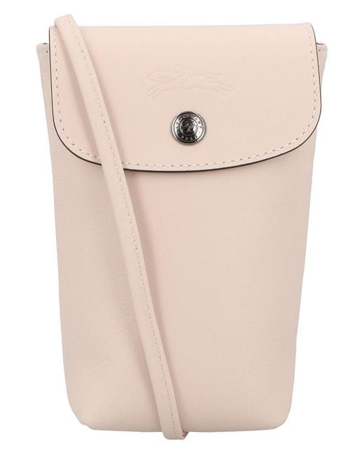 Longchamp Natural Le Pliage Xtra Leather Phone Case