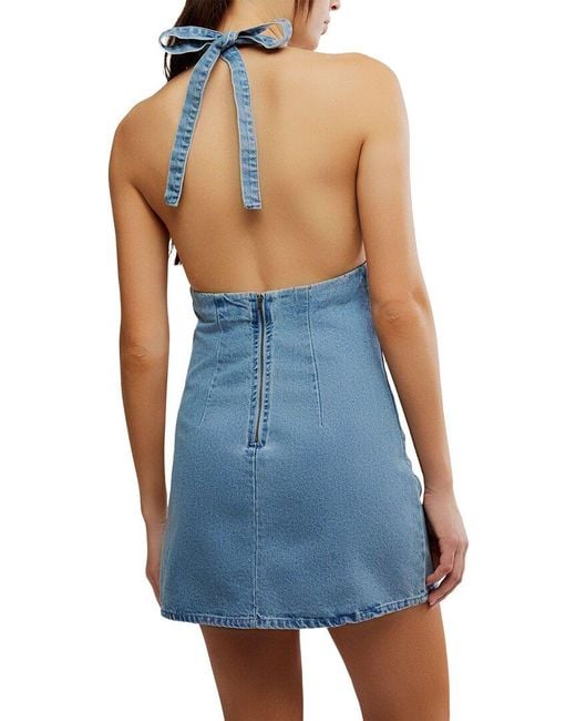 Free People Blue Trevi Denim Dress