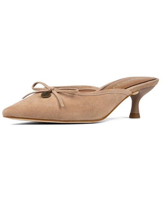 Donald J Pliner Natural Soel Leather Dress Mule