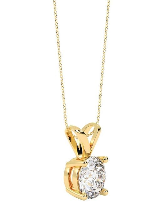 Diamond Select Cuts Metallic 14K 1.00 Ct. Tw. Diamond Pendant Necklace