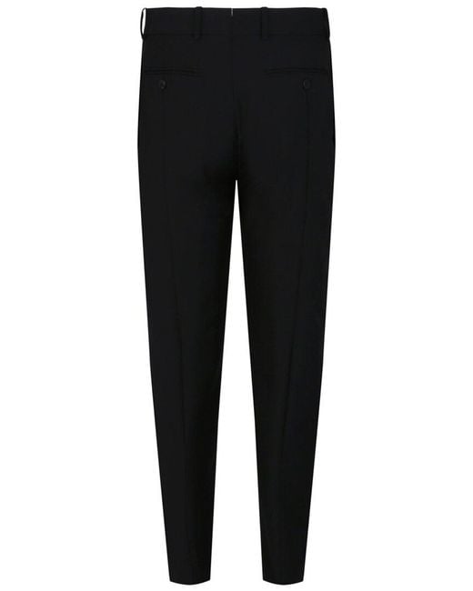 McQueen Black Tailored Trousers for men