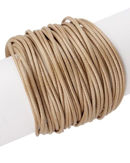 Saachi Natural Simple Cord Leather Bracelet