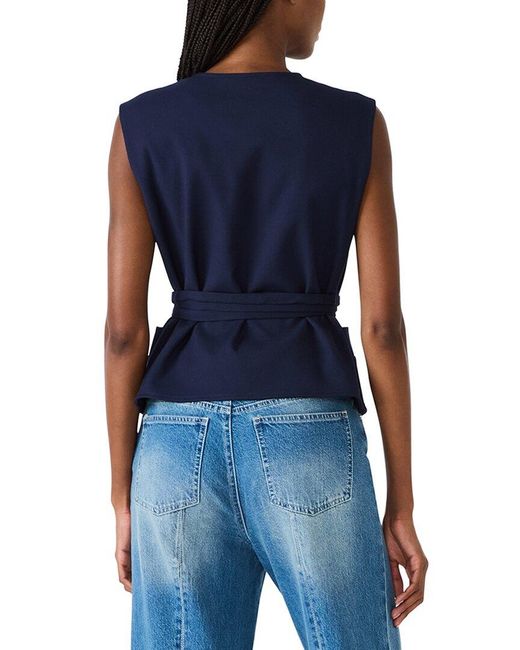 Steve Madden Blue Felicia Woven Vest