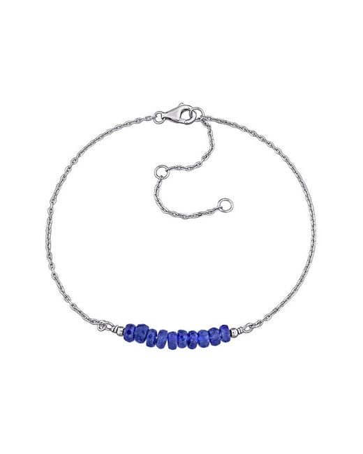 Rina Limor White 0.82 Ct. Tw. Sapphire Bead Bar Bracelet