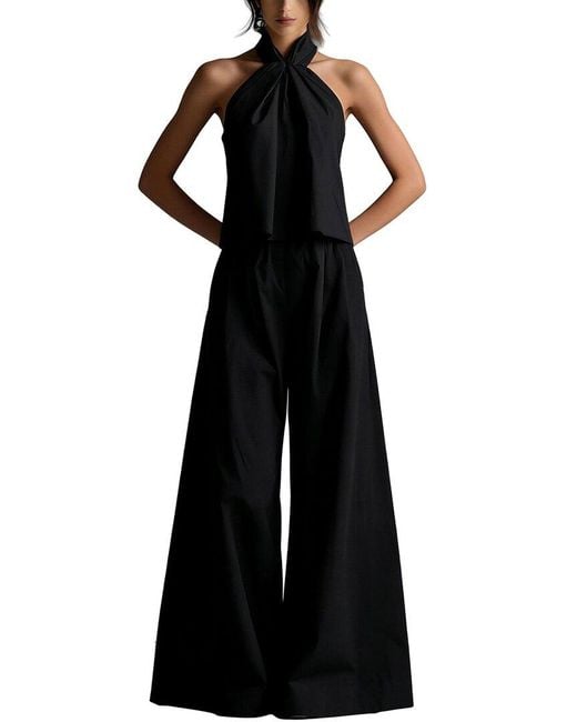 Vincent Black 2Pc Top & Pant Set