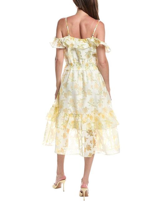 LAYERED WITH LOVE Yellow Sleeveless Midi Dress
