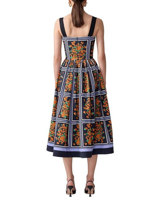 Carolina Herrera Black Thick Strap Full Midi Dress