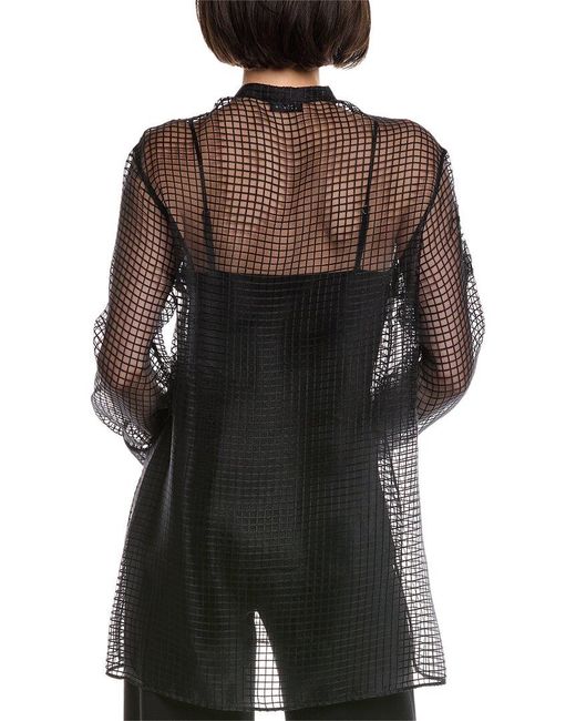 Akris Black Pixel Grid Top