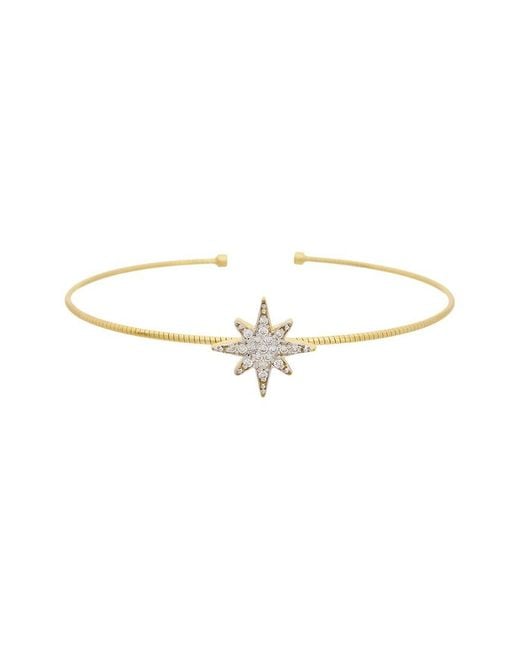 Meshmerise White 18K Plated 0.15 Ct. Tw. Diamond Bangle Bracelet