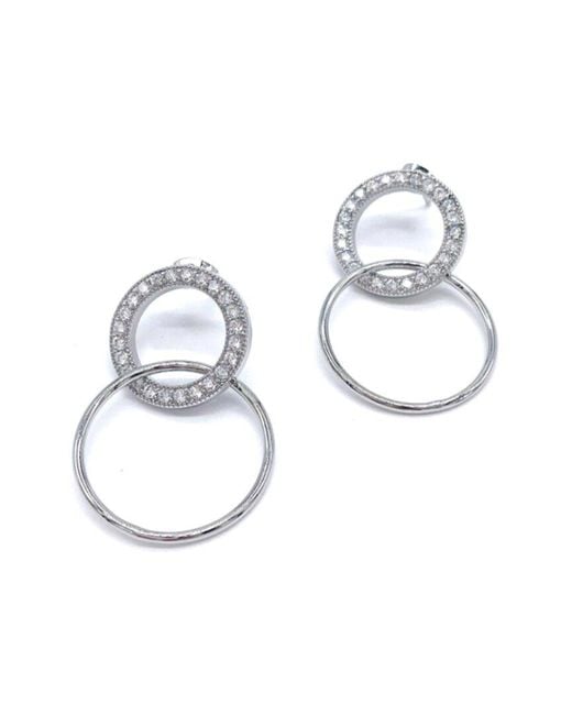 Adornia Metallic Circle Drop Earrings