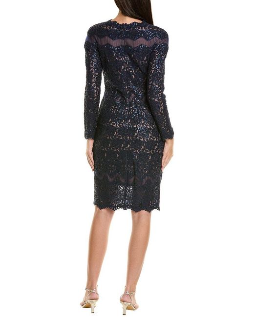 Tadashi Shoji Black Embellished Midi Dress