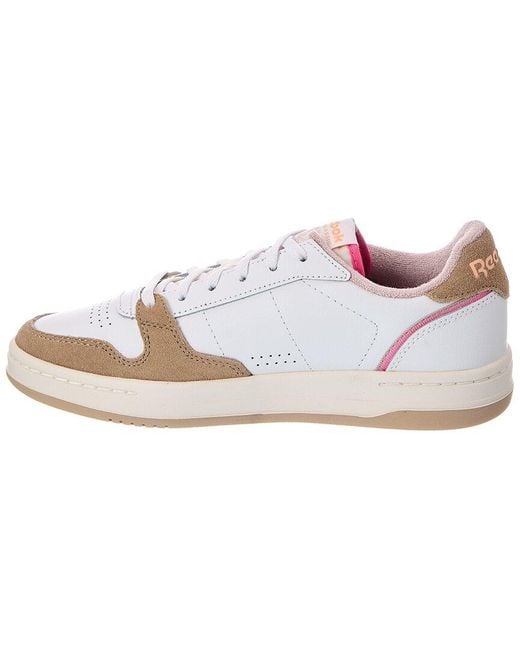 Reebok White Classic Heritage Court Phase Leather & Suede Sneaker