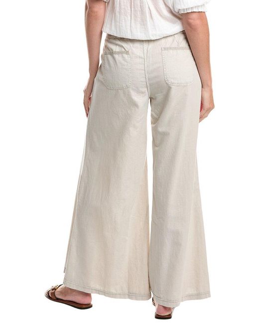 XCVI Natural Zorba Linen-Blend Wide Leg Pant