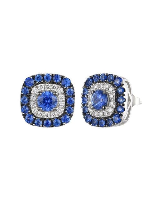Le Vian Blue Tranquility Platinum 1.97 Ct. Tw. Diamond & Sapphire Stud Earrings