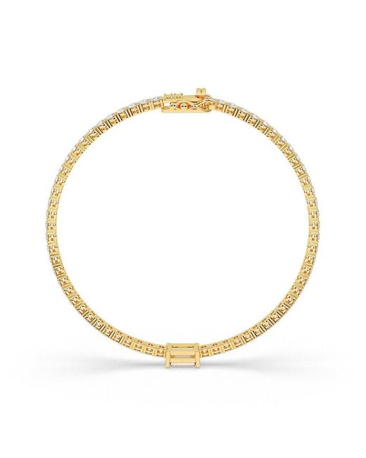 Lab Grown Diamonds Metallic 14K 3.00 Ct. Tw. Lab-Grown Diamond Bracelet