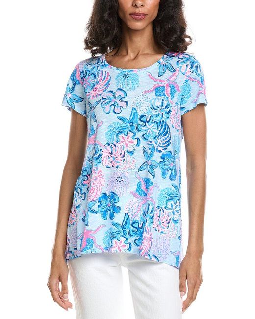 Lilly Pulitzer Blue Etta Printed Top