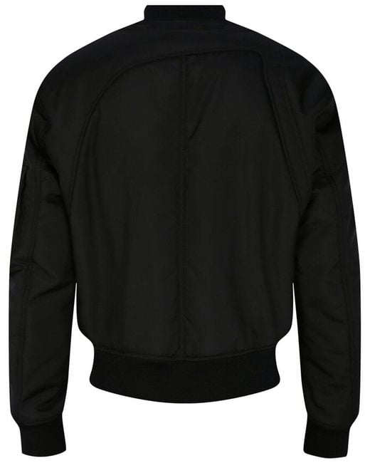 McQueen Black Harness Ma-1 Bomber Jacket for men