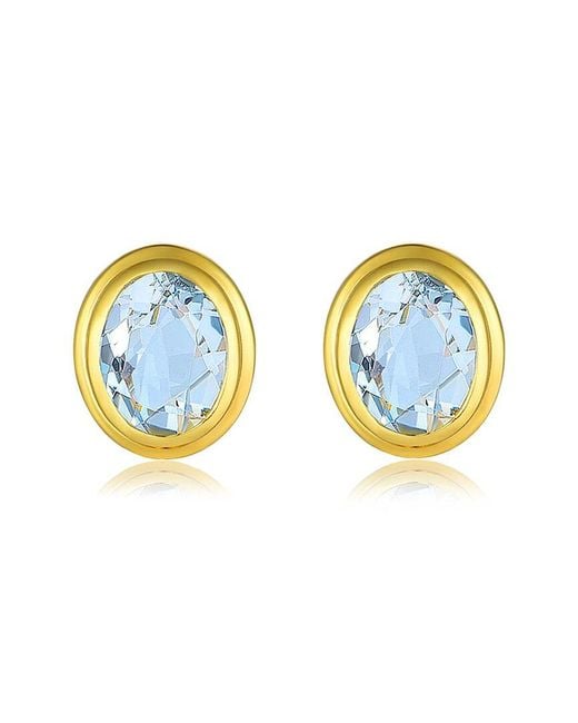 Kai Fine Jewelry Blue 14K 3.50 Ct. Tw. Aquamarine Stud Earrings