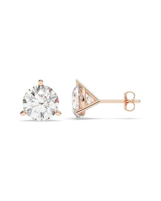 Lab Grown Diamonds White 14K Rose 5.00 Ct. Tw. Lab-Grown Diamond Earrings