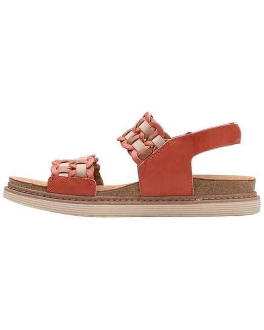 Clarks Brown Arwell Glide Leather Sandal