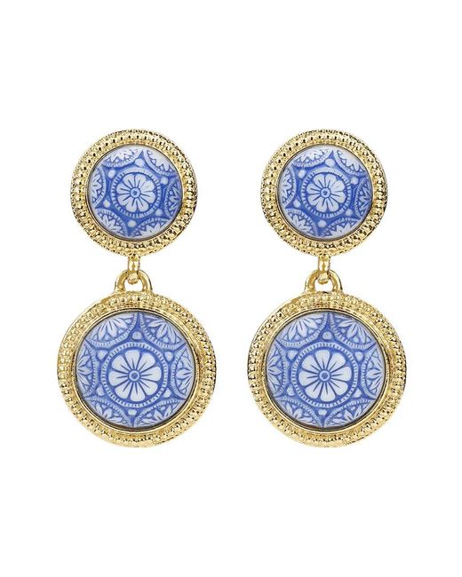 Ben-Amun Blue Ben-amun 24k Plated Earrings