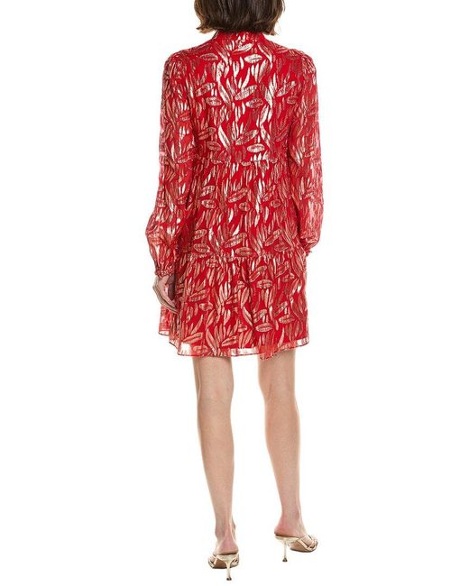 Lilly Pulitzer Red Cornellia Silk-Blend Mini Dress