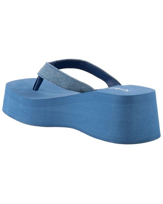 Seychelles Blue Skyscraper Thong Sandal