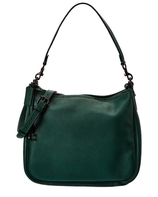 COACH Cary Leather Shoulder Bag in Green | Lyst