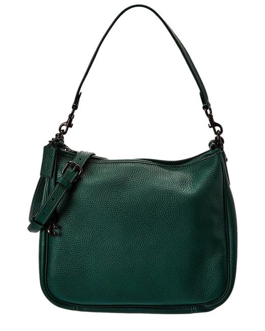 COACH Cary Leather Shoulder Bag in Green Lyst