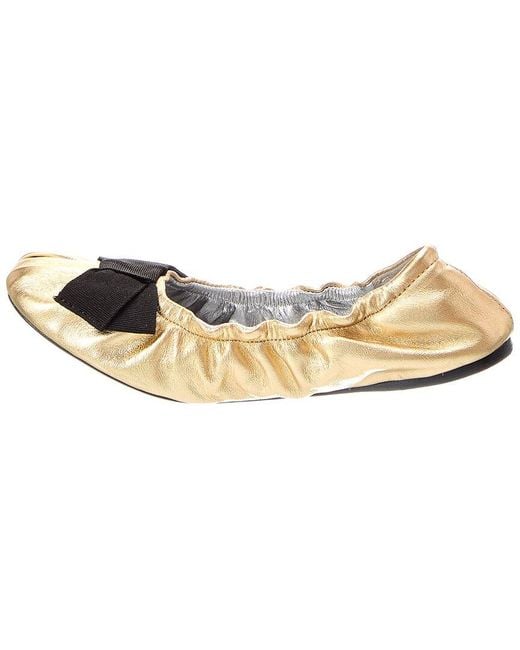 SCHUTZ SHOES White Suzanne Leather Ballet Flat